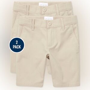 2 NWT Khaki Girls Stretch Bermuda Shorts